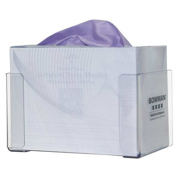 Bowman Dispensers Face Mask Dispenser,Clear,PETG Plastic FP-021 Bowman Dispensers Face Mask Dispenser,Clear,PETG Plastic FP-021