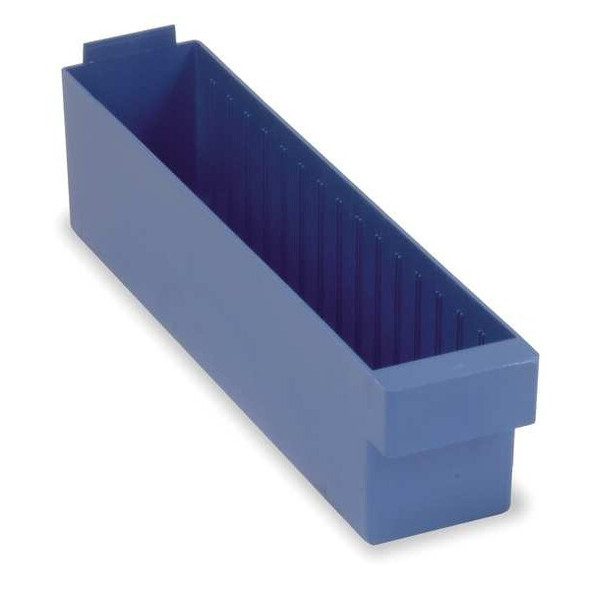 Quantum Storage Systems Drawer Bin,Blue,Polystyrene,4 5/8 in QED604BL