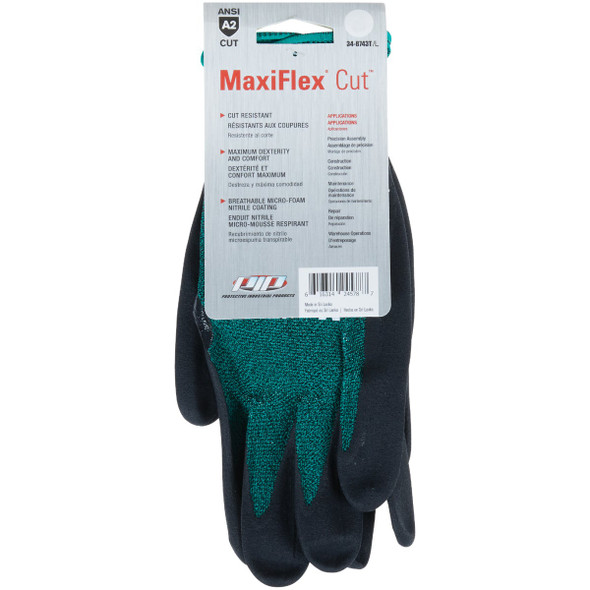 MaxiFlex Cut Men's Large Nitrile Coated Glove 34-8743T-L 721235