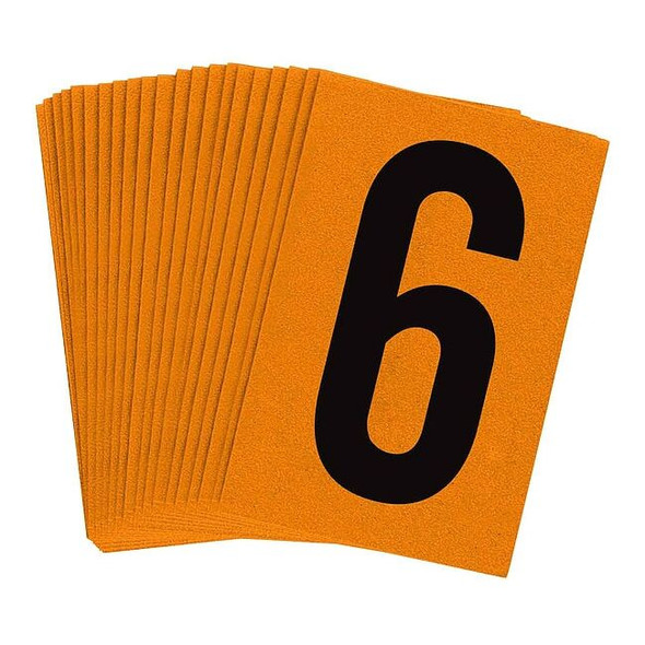 Brady NumberLabel,1-1/2inH,1inW,PK25 5910-6
