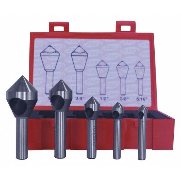 Cleveland Countersink/Deburring Tool Set,5 Pieces C94594