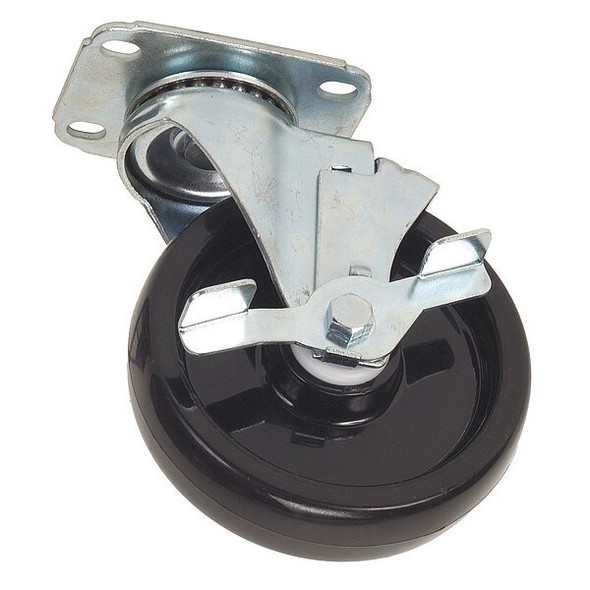 Swivel NSF-Listed Plate Caster,Polyolfin,4 in.,275 lb,C