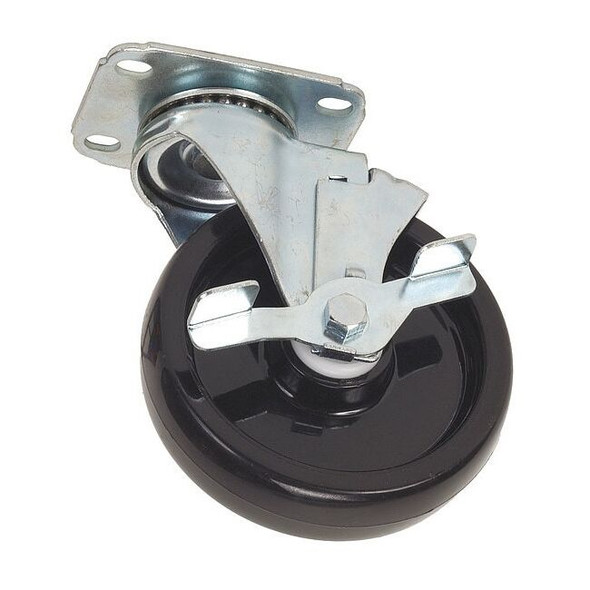 Swivel NSF-Listed Plate Caster,Polyolfin,4 in.,275 lb,C