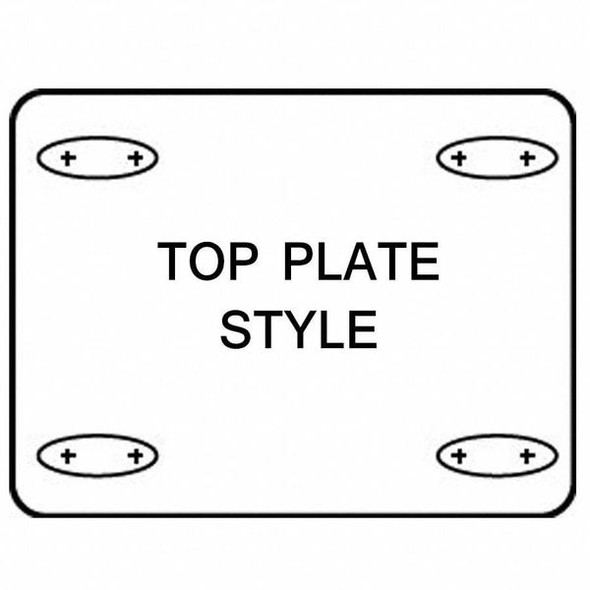 Manufacturer Varies Swivel NSF-Listed Plate Caster,Polyolfin,4 in.,275 lb,C 5UX84