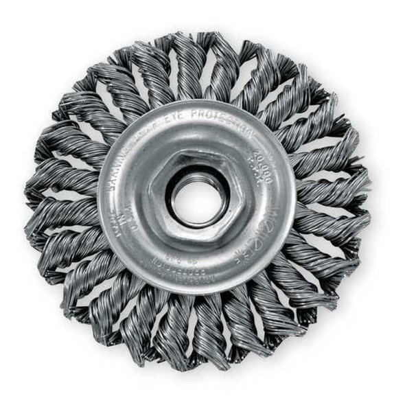 Weiler Twist Wire Wheel Wire Brush, Threaded Arbor 94252