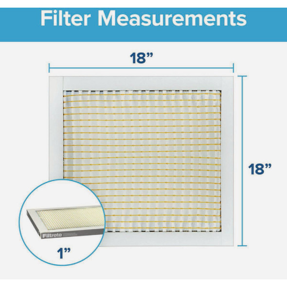 Filtrete 18 In. x 18 In. x 1 In. 300 MPR Basic Dust & Lint Furnace Filter, MERV 5