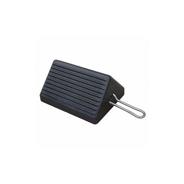 Manufacturer Varies Wheel Chock,Molded Rbr w/Stl Grab,Black 22XW73