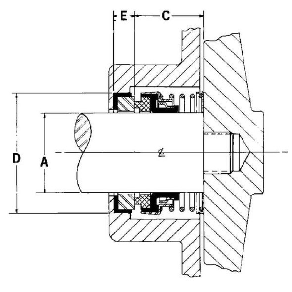 Flowserve Seal,Pump Shaft,5-8 In 21-062-175