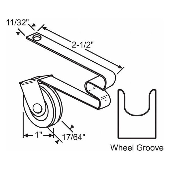 Manufacturer Varies Roller Assembly,2-1/2" L x 13/32" W 10-314