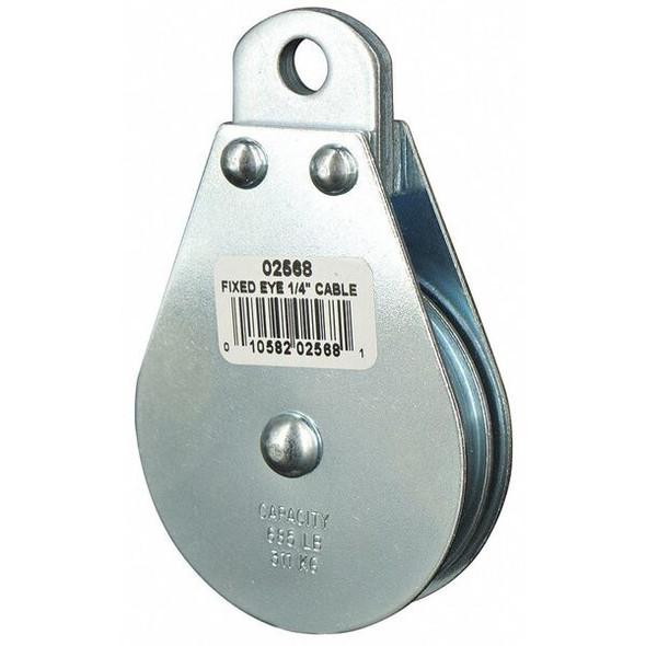 Manufacturer Varies Pulley Block,Fixed Eye,1/4 in Rope dia. 4JX74