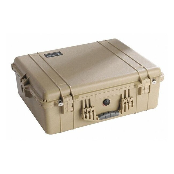 Pelican Desert Tan Protective Case, 10.62"L x 9.68"W x 4.87"D 1200