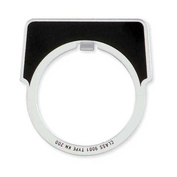 Schneider Electric Legend Plate,Half Round,Up,Black 9001KN311