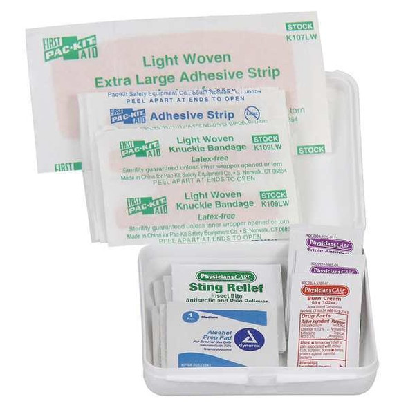 Manufacturer Varies First Aid Kit and Housing, Plastic 20 Components, 1 People Served 54549