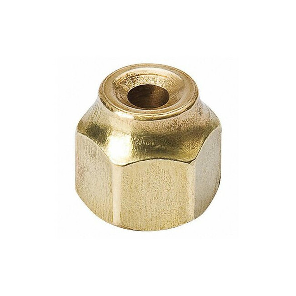Mueller Industries Flare Nut,Brass,700 psi,13/16 in L A 05053 Mueller Industries Flare Nut,Brass,700 psi,13/16 in L A 05053