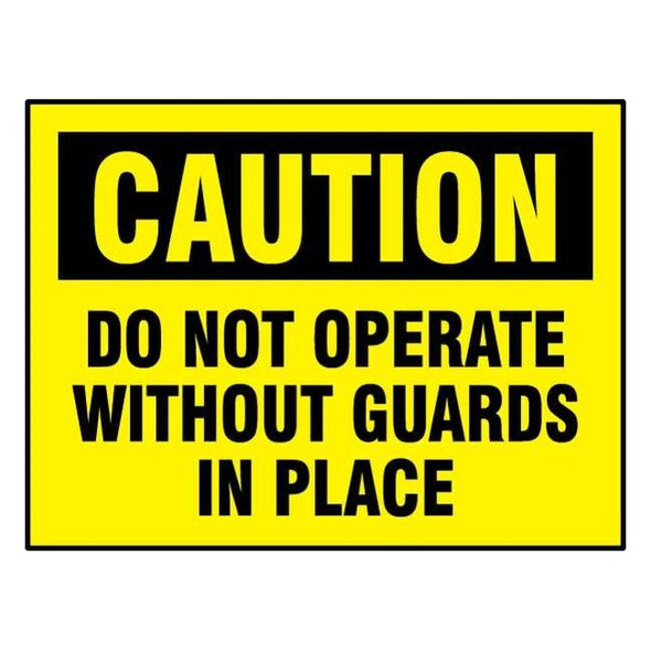Brady Caution Label,3-1/2 In. H,5 In. W,PK8 27410LS