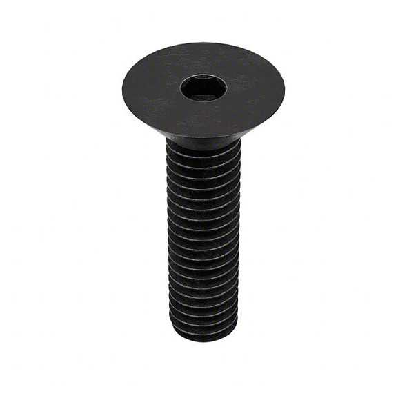#10-24 Socket Head Cap Screw, Flat, Black Oxide Steel, 1-1/4 in Length, 100 PK