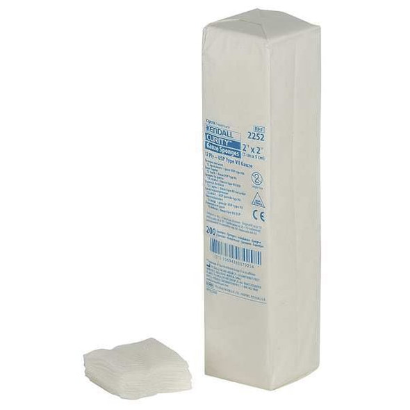 Covidien Sponge, Non-Sterile, White, Gauze, PK200 KCGS019252