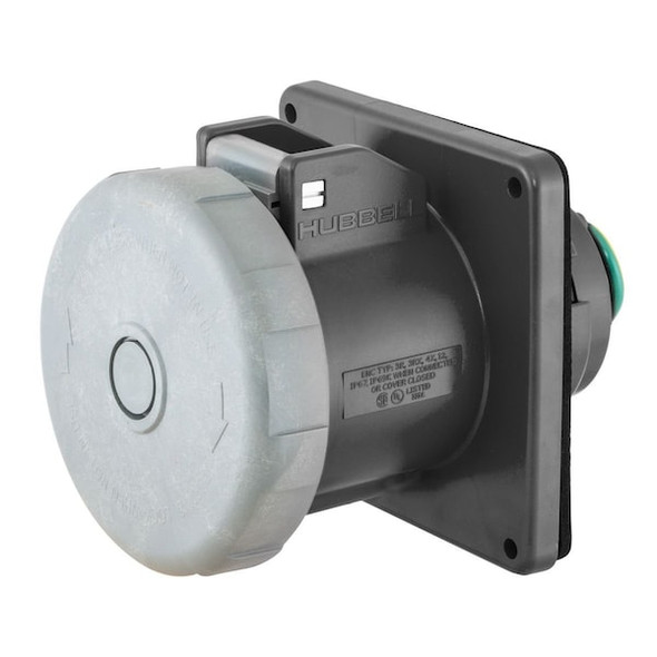 Hubbell Wiring Device-Kellems WT Pn&Slv Rec,Black,20 A;3Pl,Single HBL420R5W Hubbell Wiring Device-Kellems WT Pn&Slv Rec,Black,20 A;3Pl,Single HBL420R5W