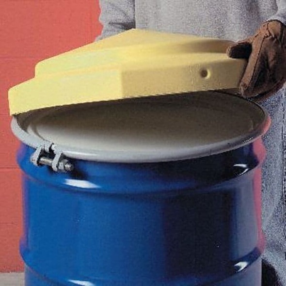 Drum Cover, For Drum Capacity 55 gal, For Drum Outside Diameter 24 in, Yellow  1667