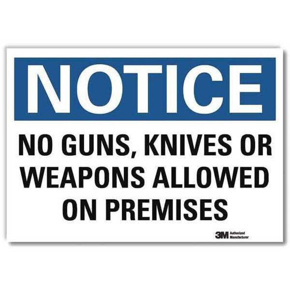 Lyle Notice Sign,7inx10in,Reflective Sheeting U5-1381-RD_10X7