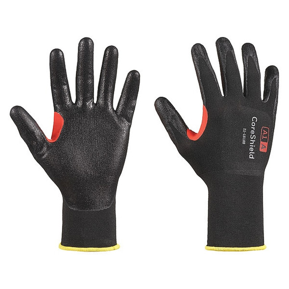 Cut-Resistant Gloves, Cut Level A1 ,Dipped ,Nitrile ,Smooth ,XL 1 PR