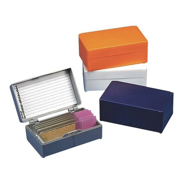 Globe Scientific Microscope Slide Box,Gray 513072A