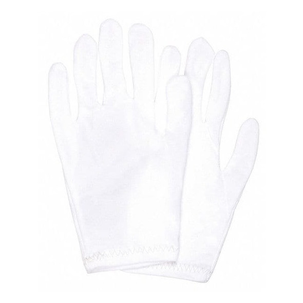 Reversible Inspection Gloves, Nylon, 9 in Length, Medium, White, Size M ,12 PK