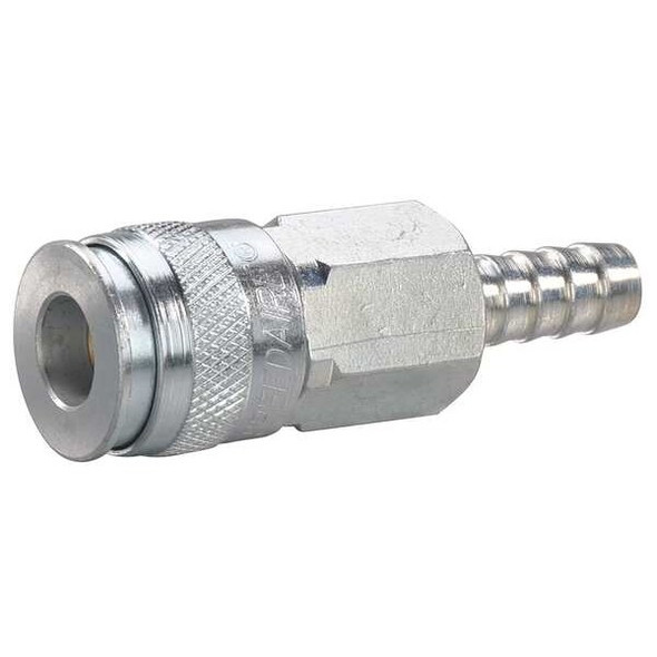 Speedaire Coupler Body,Hose Barb,1/4,Brass/Steel 30E728