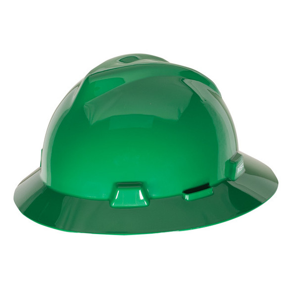 MSA V-Gard® Slotted Hat w/ Fas-Trac® Suspension, Hi-Vis Yellow Green, 1/Each