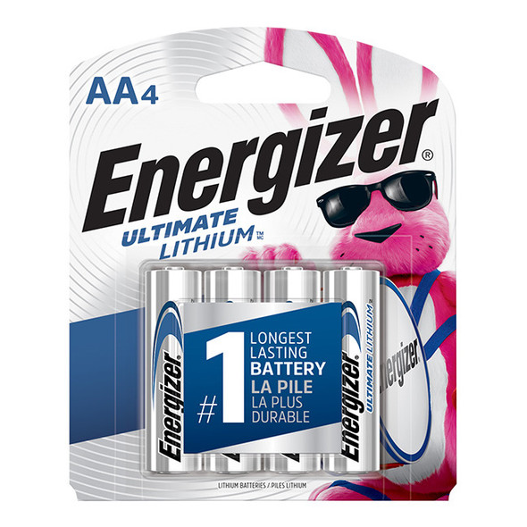 Energizer® Ultimate Lithium® AA Batteries, 4/Pkg