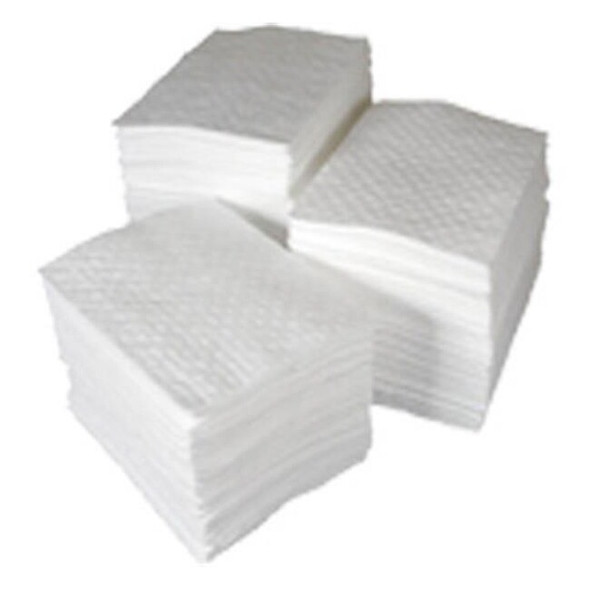 SPC® Basic® Oil Only Heavy Weight Pads, 15" x 17", White, 100/Bale