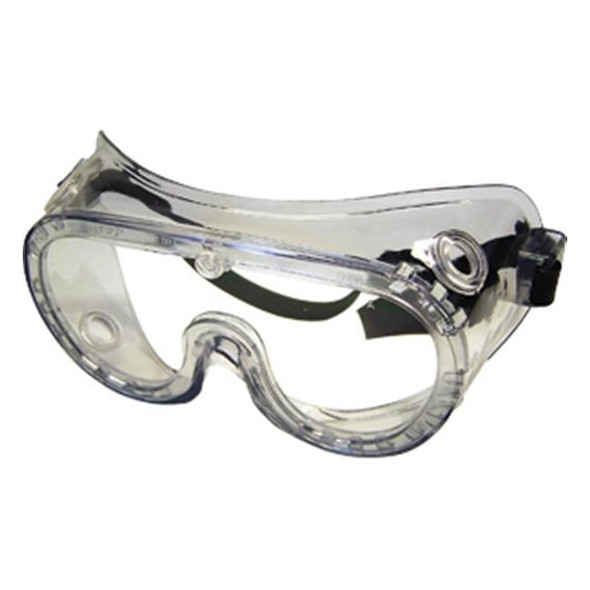 MCR Safety® Protective Goggles, Ventless, Rubber Strap, Anti-Fog, 1/Each