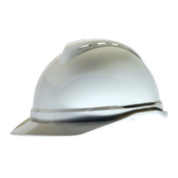 MSA V-Gard® 500 Cap w/ 4-Point Fas-Trac® Suspension, White, 1/Each