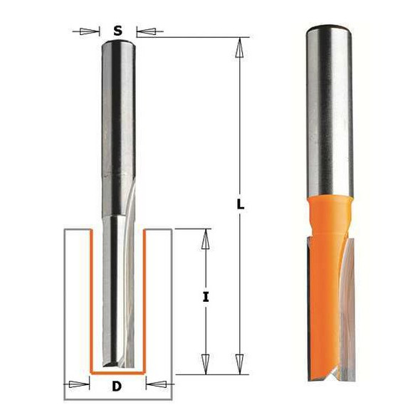 Cmt Straight Router Bit,HW,1/2 in 812.629.11