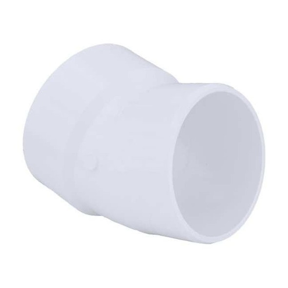 Manufacturer Varies PVC 22-1/2 Degree Elbow, Hub x Spigot, 4 in Pipe Size 1WKL3