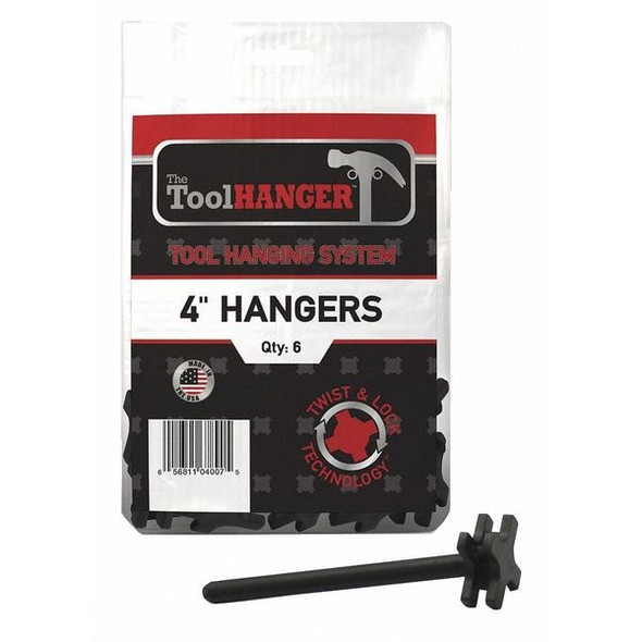 Toolhanger Tool Hanger,Black,5 lb. Capacity,PK6 4006