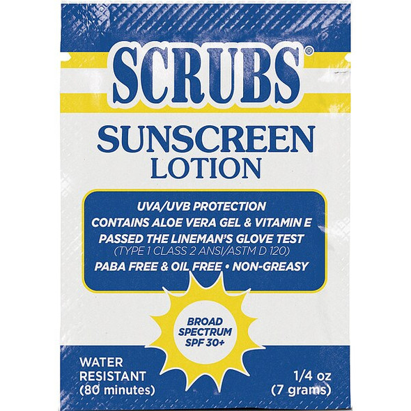Scrubs Sunscreen Lotion,Foil Pack,7g,PK100 92101