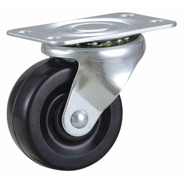 Manufacturer Varies Plate Caster,2" Wheel Dia.,75 lb.,Black 435X85