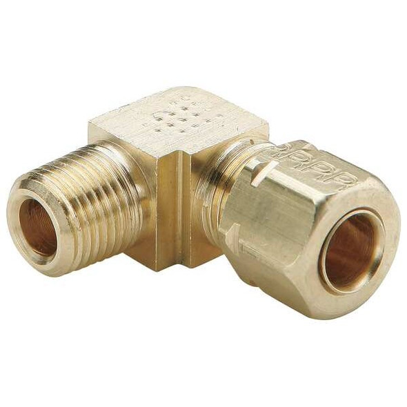 Parker 3/8" Compression x MNPT Low Lead Brass 90 Degree Elbow L269CA-6-6
