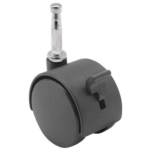 40mm Non-Marking Nylon Swivel Caster, Side Brake, Loads Up To 40 lb