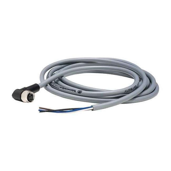 Telemecanique Sensors Cordset,6.56 ft.,Gray,250VAC/300VDC XZCPV1041L2