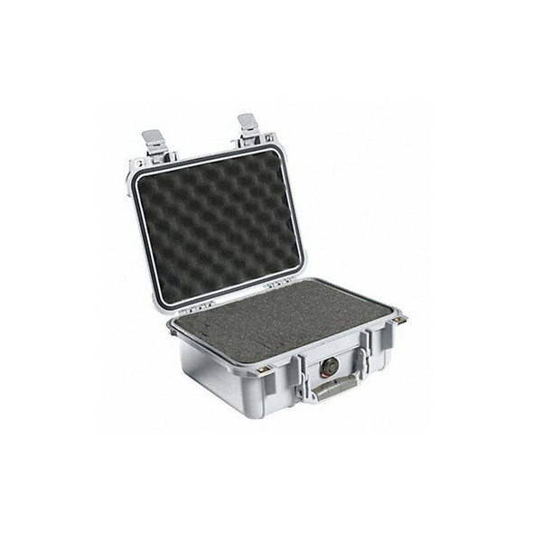 Pelican Silver Protective Case, 13.37"L x 11.62"W x 6"D 1400