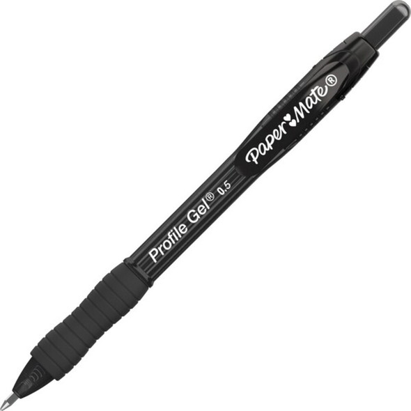 Paper Mate Pen, Black, Non-Erasable, Gel, PK12 2095468
