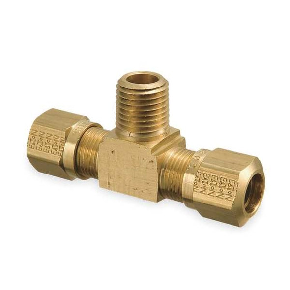 Weatherhead Tee,Brass,Comp1/2",Comp1/2",MNPT1/4" 1472X8X8X4