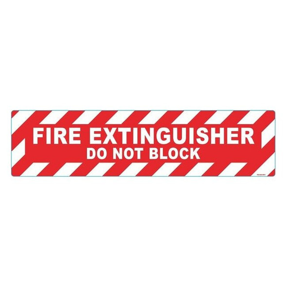 Floor Sign, 6 in H, 24 in W, Vinyl, Horizontal Rectangle, English, FS-624-901