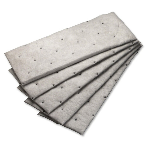 Sorbent Pad, 31 gal, 7 1-2 in x 20 1-2 in, Oil, Gray, Polyester, Polypropylene  M-PD720GG
