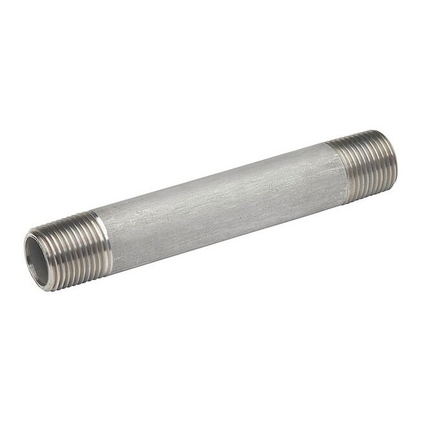 1/8" MNPT x 9" TBE Stainless Steel Pipe Nipple Sch 40