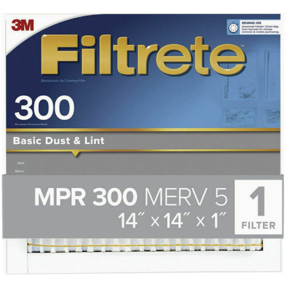 Filtrete 14x14x1 Basic D/L Filter 311-4 Pack of 4