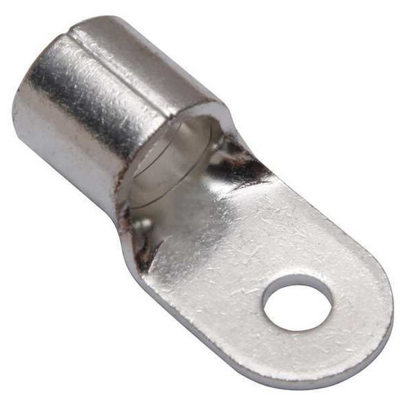 One-Hole Compression Lug, 3/0 AWG Max, 5/16 in Stud, Long Barrel, Copper, None