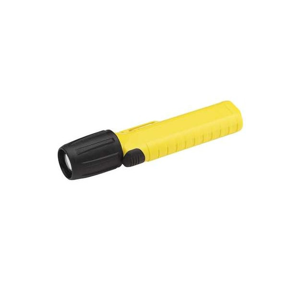 Pacific Helmets Safety Yellow LED Handheld Flashlight, Alkaline AA, 77lm 514506